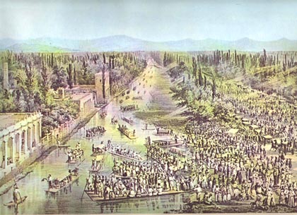 Canal de la Viga, embarcadero de Santa Anita